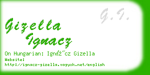 gizella ignacz business card